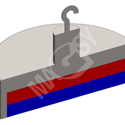 Pot magnet with hook - model