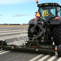 Tow behind magnetic sweeper for the airport areas