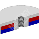 Pot magnets threaded - model