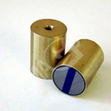 Cylindrical brass pot magnet with inner threads
